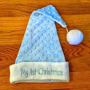 Baby My First Christmas Hat Blue